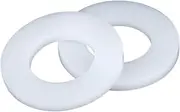Flat Washer.500pcs/box M2 M2.5 M3 M4 M5 M6 M8 Black/White Plastic Nylon Washer Plated Flat Spacer Washer Seals Gasket Kits, Firmly and Durable (Color : White) (Color : White)