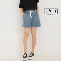 在飛比找momo購物網優惠-【iNio 衣著美學】夏新品 短褲 現貨 輕柔鬆緊腰牛仔短褲