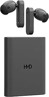 HMD Amped Buds Wireless Bluetooth in-Ear Headphones with Integrated Power Bank (Hybrid ANC, ENC, Up to 95 Hours Playback Time, USB-C, IP54) Black