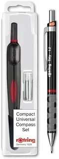 rOtring Compact Universal Compass with Tikky Mechanical Pencil 1.00 mm