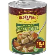 Jalapeno Chicken Noodle Soup, Ready to Serve Canned Soup, 18.5 oz
