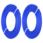 18 Gauge 3mm Wide Flat Wire, 16.4Ft 2 Roll Flat Bezel Wire, Sapphire Blue