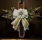 Cross Greenery Chicken Wire Decor