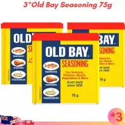 3 x Old Bay Seasoning 75g For Seafood, Chicken, Meats, Vegetable & more
