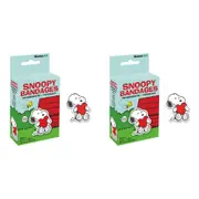 2x 18pc Gamago Snoopy Bandages Kids First Aid Bandaid Wound Plaster w/Box 4.5cm