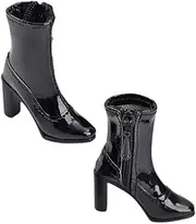 ａ aternee 1/6 Scale Doll Model Ankle Boots for Action Figure Mini Shoes for Dressing Up