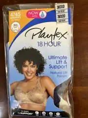 Playtex 18 Hour Bra Wirefree Ultimate Lift & Support Womens 38DDD Blue Velvet
