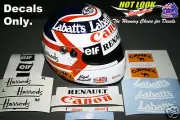 Nigel Mansell Arai 1:2 Helmet Missing Decals Stickers cut Vinyl 1992 F1 Champion