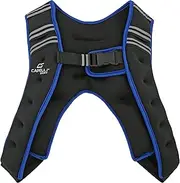 Capelli Sport Running Weighted Vest, Neoprene Adjustable Weighted Vest for Men and Women, Blue/Black, 10 lbs (CSEF-1128)