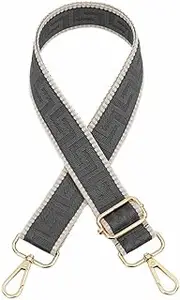 SHTGOI Shoulder Strap for Bags, Polyester, Dark Grey, Compatible with Scooter, Bicycle, Motorcycle, Car, Off-Road Vehicle, Van, 80-130 cm Long, 3.8 cm Wide, Carabiner, Bag Strap