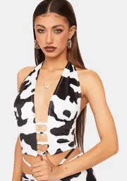[Indigo Freya] Disco Cow Corset Top