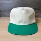 Vintage Hat Cap Snap Back Off White Green Speckle Blank Toppers 90s NWT