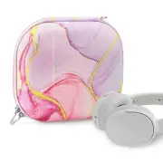 Geekria Carrying Case for Foldable On-Ear Headphones (Pink Marble)