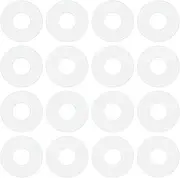ECSiNG Pack of 100 Nylon Flat Washers M5 Nylon Washers Clear Flat Washer for Water Pipe Water Hose and Valves, 5.3mm ID 12mm OD 0.5mm Thickness