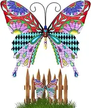 Metal Butterflies Wall Art Decor, Wrought Decor Sculpture for Outdoor Walls | Wrought Art for Garden, Vibrant Outdoor Garden Wall Art, Decorative Butterflies Pendant