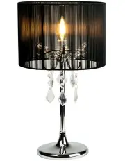 [Lexi Lighting] Paris Crystal Table Lamp Black