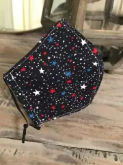 Face Mask 3 Layers - Little Stars - Reusable & washable with filter pocket