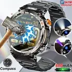 Smart Watch Men 600mAh LED Flashlight SmartWatch Bluetooth call Heart rate