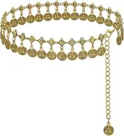 [LIMHOO] Western Chain Belt for Women Concho Metal Waist Chain for Dresses Western Cowgirl