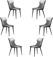 Accent Chair Technology Cloth Dining Chair, Kitchen Chairs Set of 6, Upholstered Side Chair, A3 Carbon Steel MetalFrame Makeup Chair Reading Seating