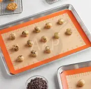 11 3/4" x 16 1/2" Half Size Heavy-Duty Non-Stick Baking Mat Indexed Silicone