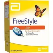 Freestyle Lite Meter Blood Glucose Monitoring System Tiny Sample 1 Ct Pack of 2