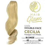 [Hair glam] Glam Cecilia double-sided hair ponytail with BLOND fiber clips revolution