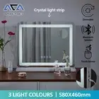 58x46cm Tabletop Vanity Crystal LED Light Makeup Mirror Music Bluetooth Speaker