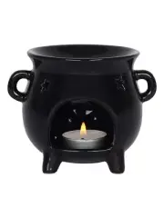 Oil Burner Witches Cauldron Black 12.5 x 10cm