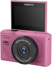 4K Digital Camera for Photography, Pink