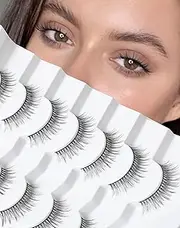 Frihappy Natural Eyelashes Short Lashes Fake Lashes Natural Look Eyelashes Wispy Natural Lashes 11mm Lashes