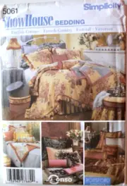SIMPLICITY PATTERN 5061 BEDROOM ACCESSORIES COMFORTER PILLOW SHAM UNCUT 2004 FF
