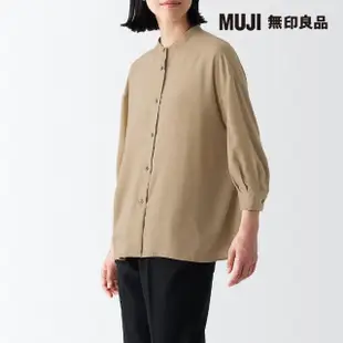 【MUJI 無印良品】女萊賽爾混七分袖襯衫(共3色)