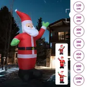 Inflatable Santa Claus with LEDs Christmas Decoration Xmas Ornament vidaXL