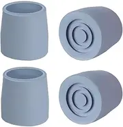 Rubber Walker Tips 4pcs, Universal Walker Feet Replacement Tips for Seniors, Diameter 1 1/8"