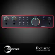 Focusrite Scarlett 2i2 Gen 4 2-in/2-out USB Audio Interface w/ Air Mode & Auto G