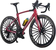 1:8 Scale Die Cast Racing Bike Toy Bicycle Model Road Bicycle Cake Topper Desktop Decoration Crafts for Cycling Lovers Bike Racers Athletes Children for Boys (Red)