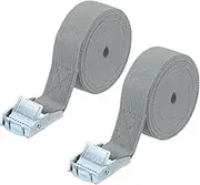 uxcell 1" x 11 ft Lashing Strap with Buckles, 2 Pcs Cam Buckle Tie Down Straps Adjustable Heavy Duty Secure Cinch Straps Up to 551 lbs for Cargo Kayak Bicycles, Gray