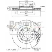 Bremtec Euro-Line GeoZinc Coated Brake Rotor - BDR20020EL