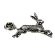 Hare English Pewter Lapel Pin Badge XWTP107