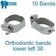 10 DSI Dental Orthodontic Molar Bands Double Buccal Tube Bracket Lower Left 38
