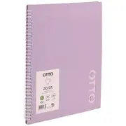 Otto A4 Fixed Display Book 20 Pockets Purple