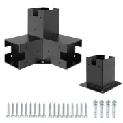 Enhanced Stability Corner Bracket with Pergola Post Base Weather Proof Design