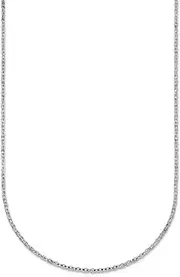 [JewelryWeb] 14k White Gold 1.3mm Sparkle Cut Fancy Chain Necklace 51 Centimeters Chain-Necklace for Women and Men