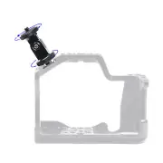 360° Rotatable Cold Shoe 1/4 Screw Adapter Mounting Bracket For GoPro Camera
