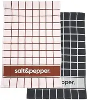 salt&pepper Signature Tea Towel, Gingerbread and Shadow, 45 x 70 cm Size (2 Pieces Set)