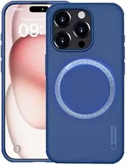 Jarttarn Compatible with iPhone 16 Pro Max Case Super Frosted Shield Pro Magnetic Hard Matte Back Cover for iPhone 16 Pro Max (Blue)