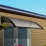 InstaHut 1m x 2m Window Awning Door Awning Door Canopy Outdoor Patio WHITE