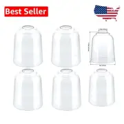 4 Pcs Clear Glass Light Shades - Modern Replacement for Chandeliers & Sconces