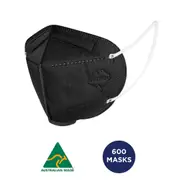 Australian Made Black P2 4-Layer Face Mask with Earloops - 600 Carton